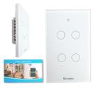 Interruptor Inteligente WiFi, Smart Sem Fio Multifuncional 4 botões (MB304 com neutro) Compatível Com Alexa Google