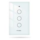 Interruptor Inteligente Wifi Velds 3 Botões Touch, Compatível C/ Alexa E Google, 4x2 Bivolt Branco
