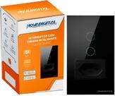 Interruptor Inteligente Zigbee 2 Botões 1 Tomada 20A Alexa Smart Life NovaDigital PRETO ZIT-WK-02-B