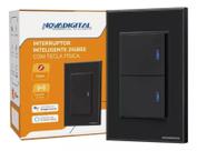 Interruptor Inteligente Zigbee 2 Teclas Física Novadigital Preto