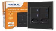 Interruptor Inteligente Zigbee 4 Física 2 Tomada NovaDigital