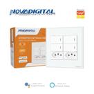 Interruptor Inteligente Zigbee 4 Teclas Físicas 2 Tomadas 4x4 Compátivel Alexa google NTZB-04-W