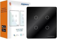 Interruptor Inteligente Zigbee 4x4 de 4 Botões Preto NOVADIGITAL