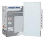 Interruptor Inteligente Zigbee Linha Quartzo Novadigital 10 A 2 Botões Branco QZ-2W