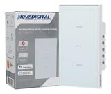 Interruptor Inteligente Zigbee Linha Quartzo Novadigital 10 A 3 Botões Branco QZ-3W
