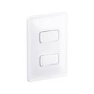 Interruptor Legrand Pial Zeffia - Duplo - 10A - Branco - 680101