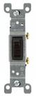 Interruptor Leviton 15A 120V Toggle Emoldurado de Pólo Único Marrom