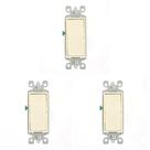 Interruptor Leviton 5603-2T 15A 120/277V Decora Rocker de 3 vias x3 Interruptor Leviton 5603-2T 15A 120/277V Decora Rocker de 3 vias x3