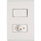 Interruptor Liz Tramontina 1 Tecla Paralela + Tomada 2P + T 10A/250V com Placa Branca