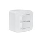 Interruptor Miluz Schneider de Sobrepor Simples 2 Teclas 10A Branco