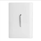 Interruptor Novara Branco E Cromado 1 Tecla Simples 4x2 Com Placa Dicompel