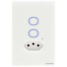 Interruptor Onne Smart Tramontina Branco com 2 Canais e 1 Tomada 2P+T 10 A 250 V