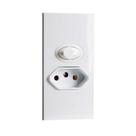 Interruptor Paralelo 10A 1 Tecla e Tomada para Móvel Branco Sleek Margirius