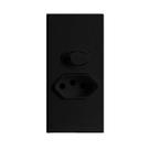 Interruptor Paralelo 10A 1 Tecla e Tomada para Móvel Preto Ebony Margirius Interruptor Paralelo 10A 1 Tecla e Tomada para Móvel Preto Ebony Margirius