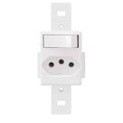 Interruptor paralelo com tomada 10A 250V Blanc Fame