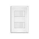 Interruptor Paralelo Duplo Fame Evidence com Placa 4x2 Branco