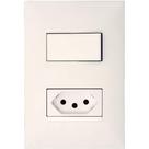Interruptor Paralelo e Tomada 2P+T de 10 Ampères 4x2 Branca - 615078BC - PIAL