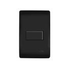 Interruptor Paralelo Fame Habitat Black com Placa 4x2 Preto