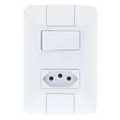Interruptor Paralelo + Tomada 10a Linha Aria Tramontina - Branco - Modular - Fixação Facilitada