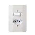 Interruptor Paralelo + Tomada 10a Linha Millenium - Mectronic Sptr-e6m