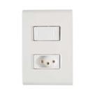 Interruptor Paralelo + Tomada 10A Tramontina Liz - Branco - Kit Completo