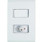 Interruptor Paralelo + Tomada 20A Branco 4X2 Tramontina Interruptor Paralelo + Tomada 20A Branco 4X2 Tramontina