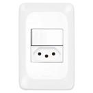Interruptor Paralelo +tomada 2p+t 10 Ampères Lgx203 Pial Interruptor Paralelo +tomada 2p+t 10a P