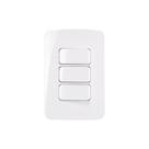 Interruptor Paralelo Triplo MarGirius B3 10A com Placa 4x2 Branco