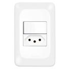 Interruptor Pial Pop 1 Tecla Paralelo + 1 Tomada 2P + T 10A com Placa 4X2