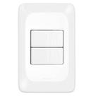 Interruptor Pial Pop 2 Tecla Paralelo com Placa 4X2