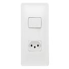 Interruptor Pial Zeffia 1 Tecla Simples+Tomada 2p+T 10A 250V Com Placa Branca