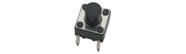 Interruptor Pth 6x6mm 180g Preto - Kit 10 Peças