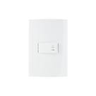 Interruptor Pulsador Para Campainha Com Luz Margirius Sleek 10a Com Placa 4x2 Branco