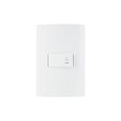 Interruptor Pulsador para Campainha com Luz MarGirius Sleek 10A com Placa 4x2 Branco