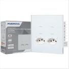 Interruptor Quartzo Zigbee NovaDigital 4 Botões 2 Tomadas 4x4 Branco