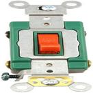 Interruptor seletor Leviton 3032-2R de dois pólos 30A 120/277V vermelho