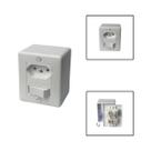 Interruptor Simples 1 Tecla Com Tomada 3 Pinos 6/10A 250V