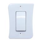 Interruptor Simples 1 Tecla Sobrepor Externo Branco Com Espelho Linha Viena Bivolt 127v e 250v