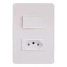 Interruptor Simples 10A 4x2 1 Tecla e Tomada Branco Orion Schneider Interruptor Simples 10A 4x2 1 Tecla e Tomada Branco Orion Schneider