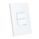 Interruptor Simples 10A 4x2 2 Teclas Branco Dubai Enerbras Interruptor Simples 10A 4x2 2 Teclas Branco Dubai Enerbras