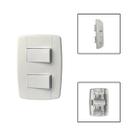 Interruptor Simples 2 Teclas 10A 250V 4x2 Branco