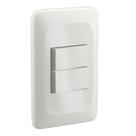 Interruptor Simples 2 Teclas 10A Lorenzetti Zuli LZX101 Legrand Com Suporte 4x2