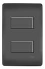 Interruptor Simples 2 Teclas 10a Placa Habitat Preto 250v