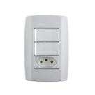 Interruptor Simples 2Tec 10A 250V C/Tomada 10A Branca Ilumi 80210 Interruptor Simples 2Tec 10A 250V C/Tomada 10A Branca Ilumi 80210