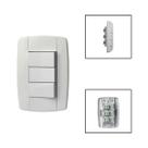 Interruptor Simples 3 Teclas 10A 250V Branco