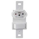Interruptor Simples 6a + Tomada 2p+t 20a Para Condulete - Ilumi 250v Interruptor Simples 6a + Tomada 2p+t 20a Para Condulete - Ilumi 250v