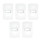 Interruptor Simples Com placa 10a 250v Branco Weg Composé 5 Unid 10 A