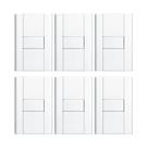 Interruptor Simples Com Placa 4x2 Fame Modulare - Kit 6 Un Interruptor Simples Com Placa 4x2 Fame Modulare - Kit 6 Un