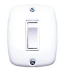 Interruptor Simples com Placa Branca Linha Sobrepor Pluzie