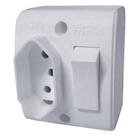 Interruptor Simples Com Tomada 10a + T 2p Branca - Mectronic
